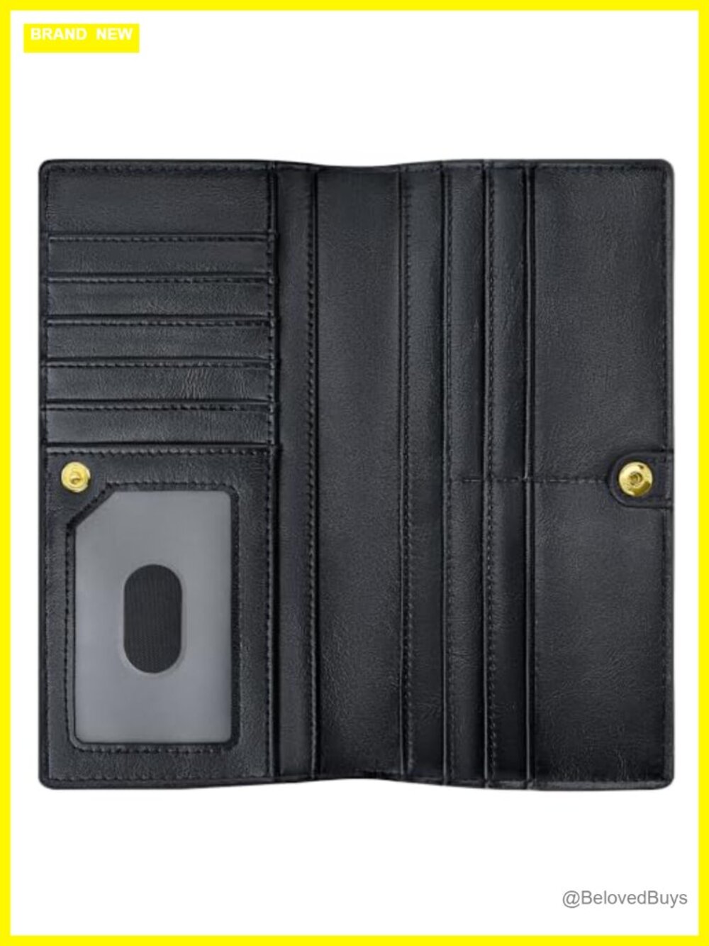 Slim RFID Blocking Wallet for Women Faux Leather Credit Card Holder